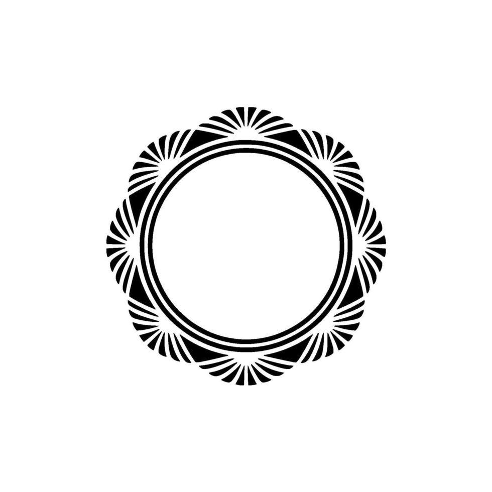 Art Deco Circular Ornament, Elegant Element, Circle vector