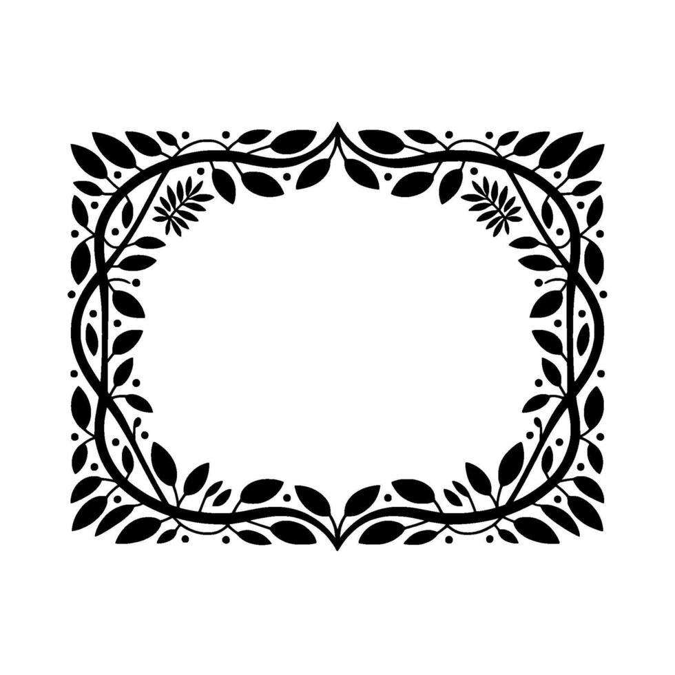 Elegant Botanical Frame, Vintage Style Border - Floral - Ornament vector
