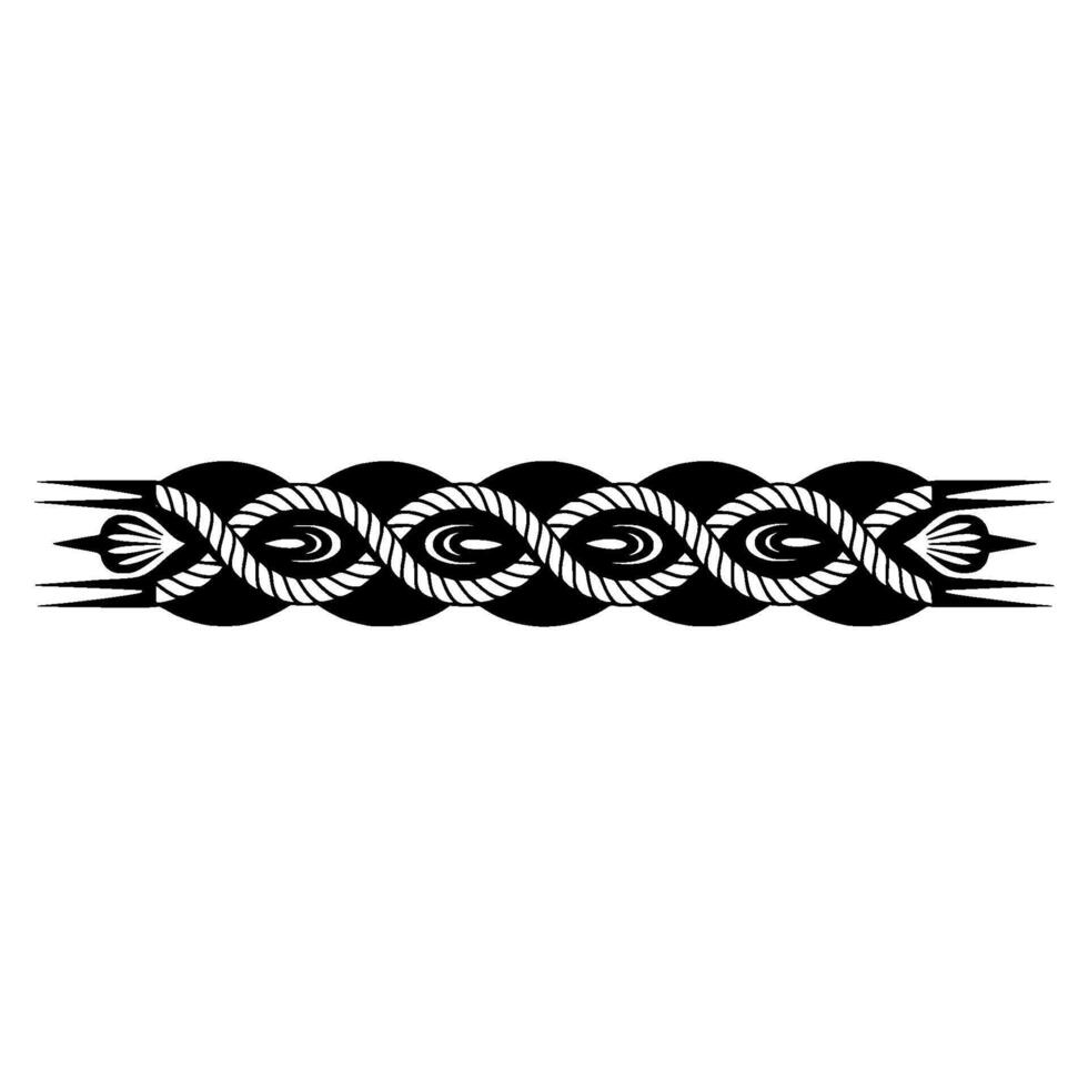 Intricate Rope Border, Tribal Motif, Minimalist vector