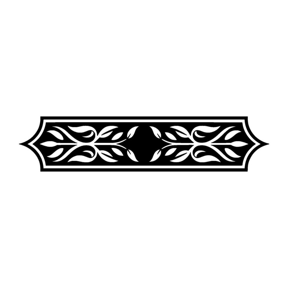 Elegant Botanical Border, Vintage Element, Geometric - Floral vector