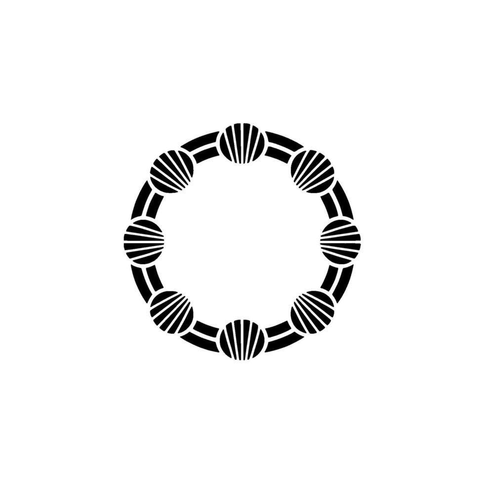 Minimalist Shell Circle, Geometric, Circular Motif vector