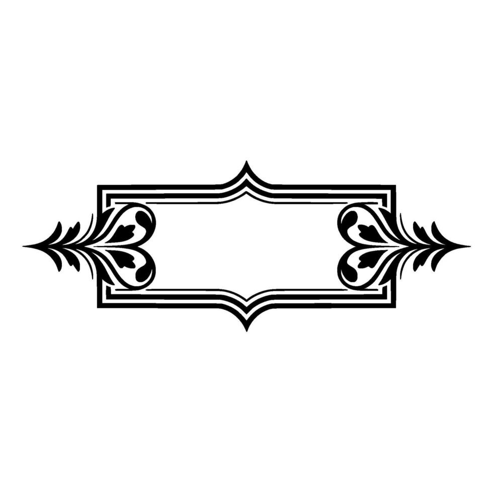 Elegant Vintage Frame, Decorative Border, Art Deco, Floral vector