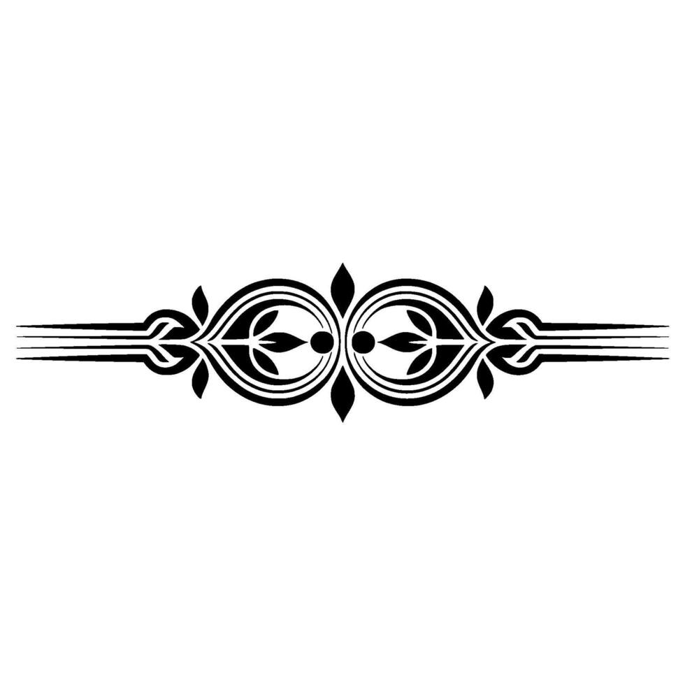Elegant Art Nouveau Border, Decorative Divider vector