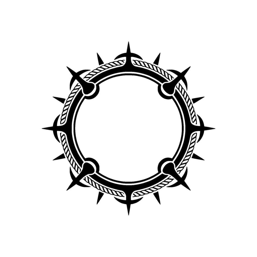 Tribal Border Frame, Intricate, Minimalist Style vector