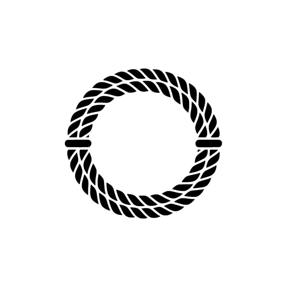 Circular Rope Emblem, Minimalist, Symbolic Loop vector