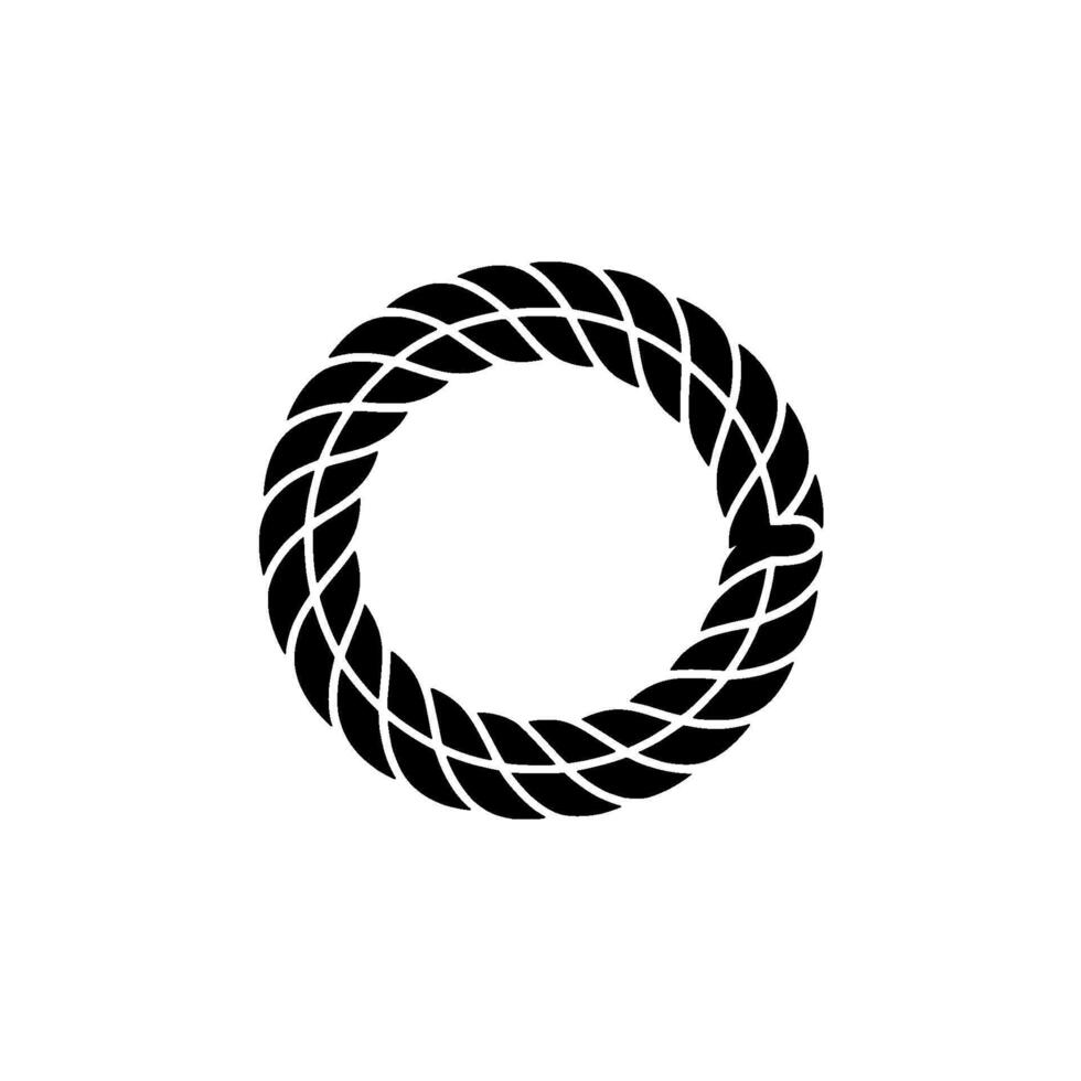 Intricate Woven Circle, Minimalist Emblem, Braided vector