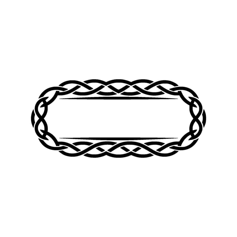 Intricate Celtic Frame, Elegant Border - Knotwork vector