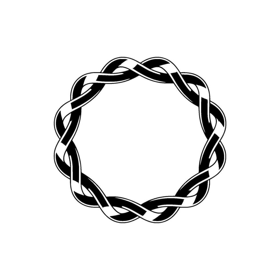 Interwoven Celtic Knot, Modern Minimalist vector