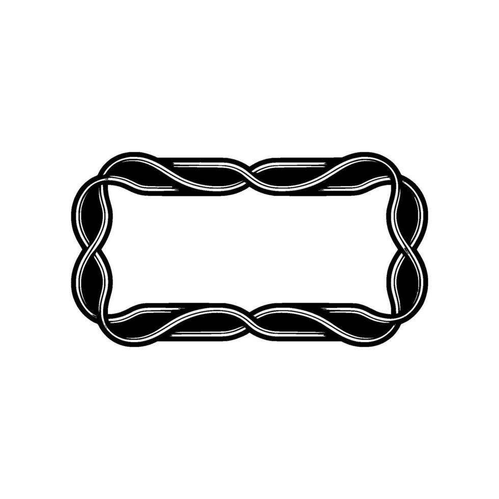 Elegant Woven Frame, Minimalist vector