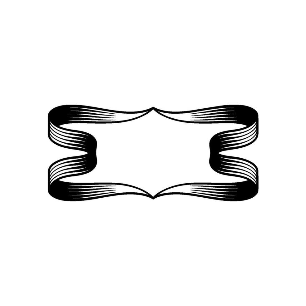 Abstract Ribbon Frame, Minimalist, Elegant Contour vector