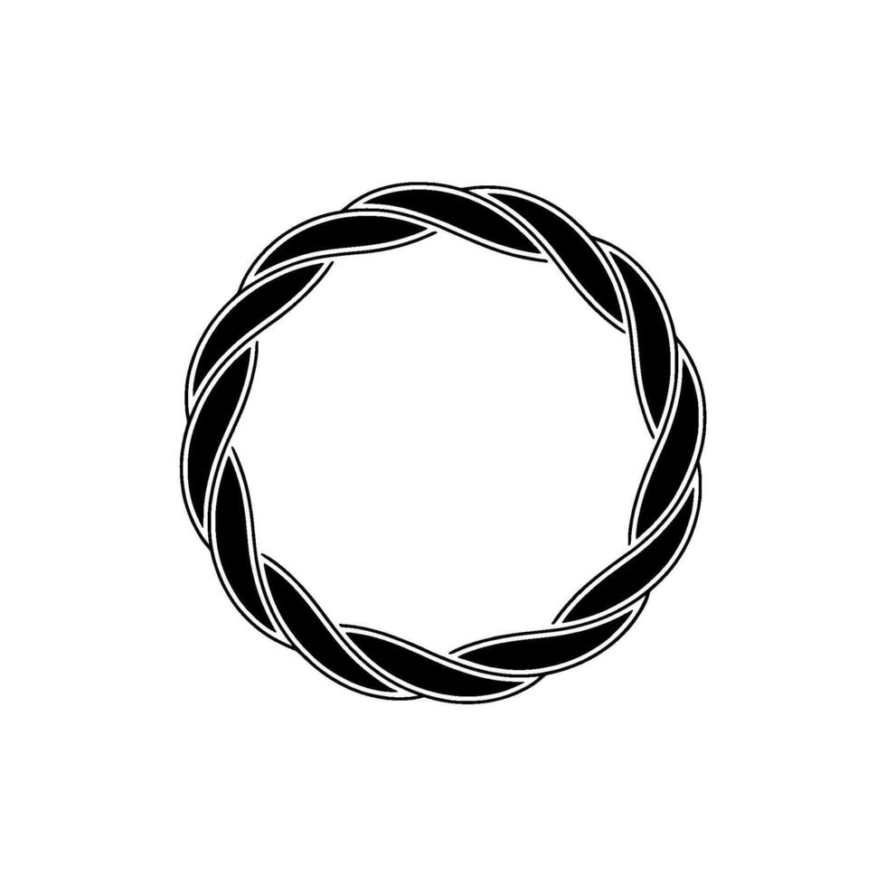 Minimalist Woven Circle, Symbolic Loop vector
