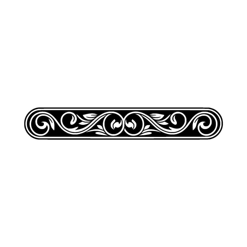 Elegant Scroll Border, Vintage Element - Floral vector