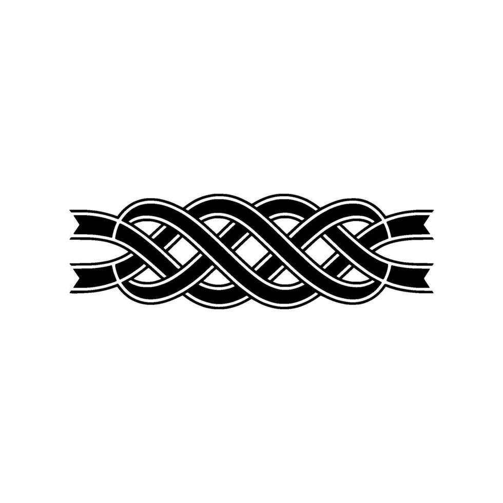 Intricate Celtic Knot Border, Elegant, Vintage Motif, Weaving vector