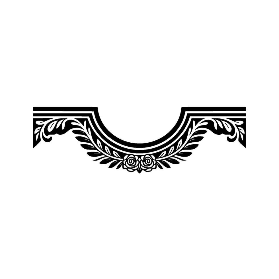 Elegant Floral Ornament Border, Vintage - Baroque vector