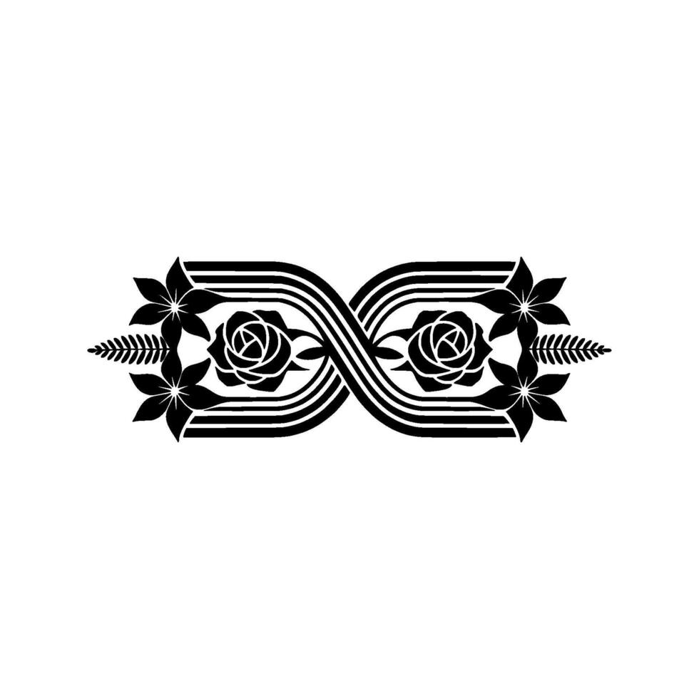 Elegant Floral Infinity Symbol vector