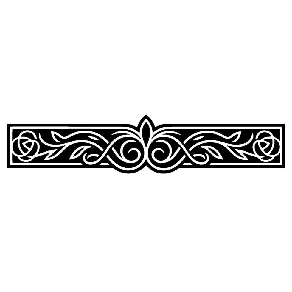 Intricate Celtic Border, Elegant Decorative Element, Scroll vector