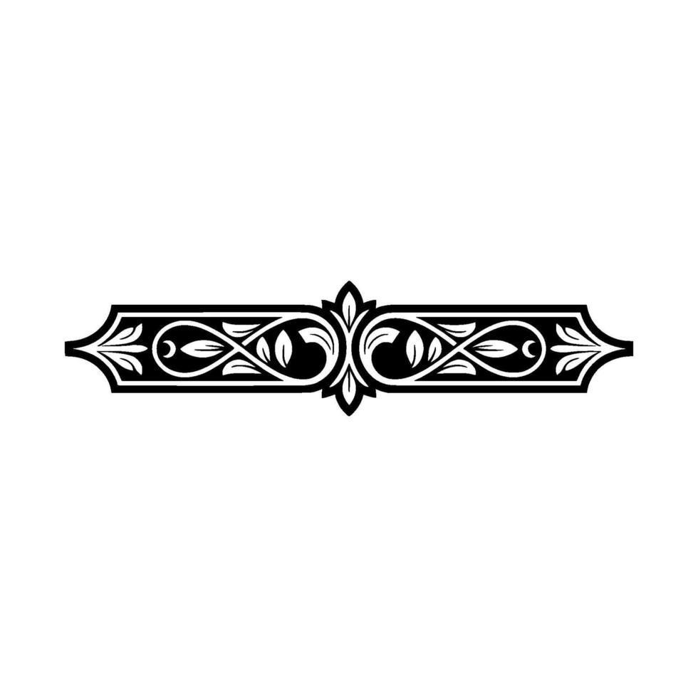 Intricate Black Floral Border, Vintage Elegance, Scrollwork vector