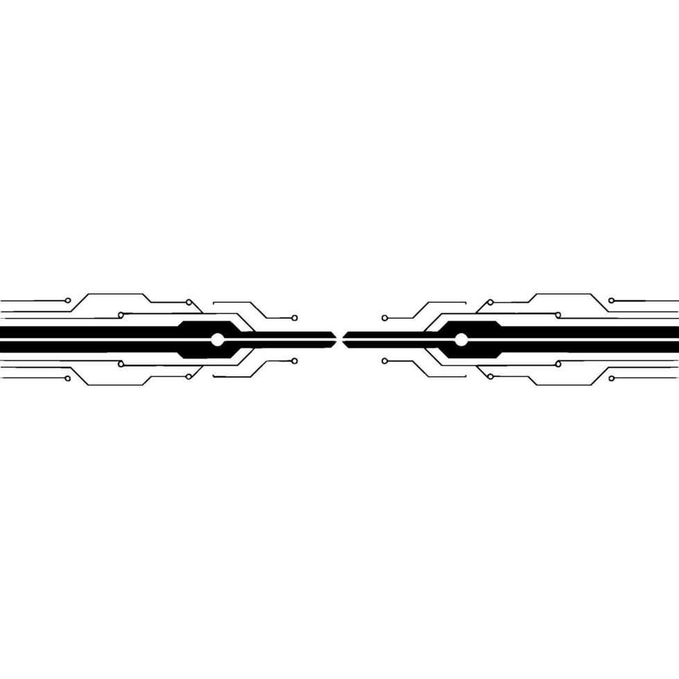 Digital Circuit Divider, Modern Tech Element vector