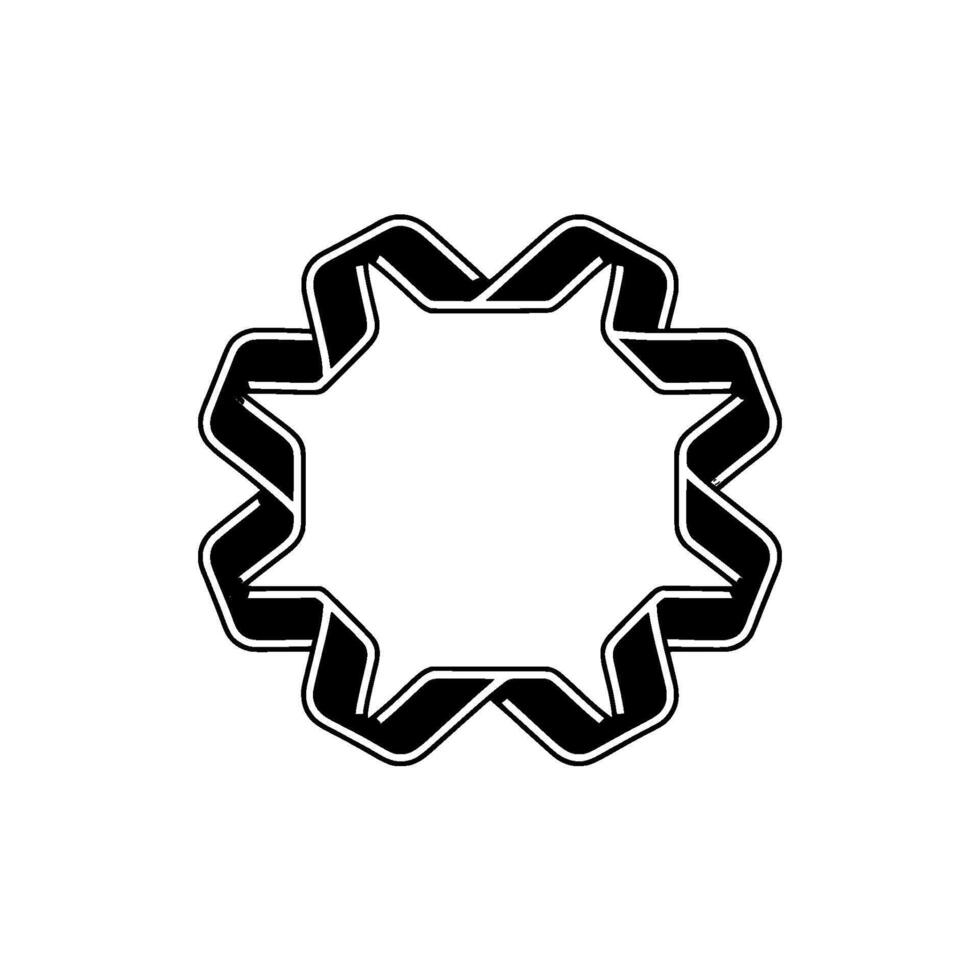 Abstract Ribbon Circle, Minimalist, Modern Emblem vector