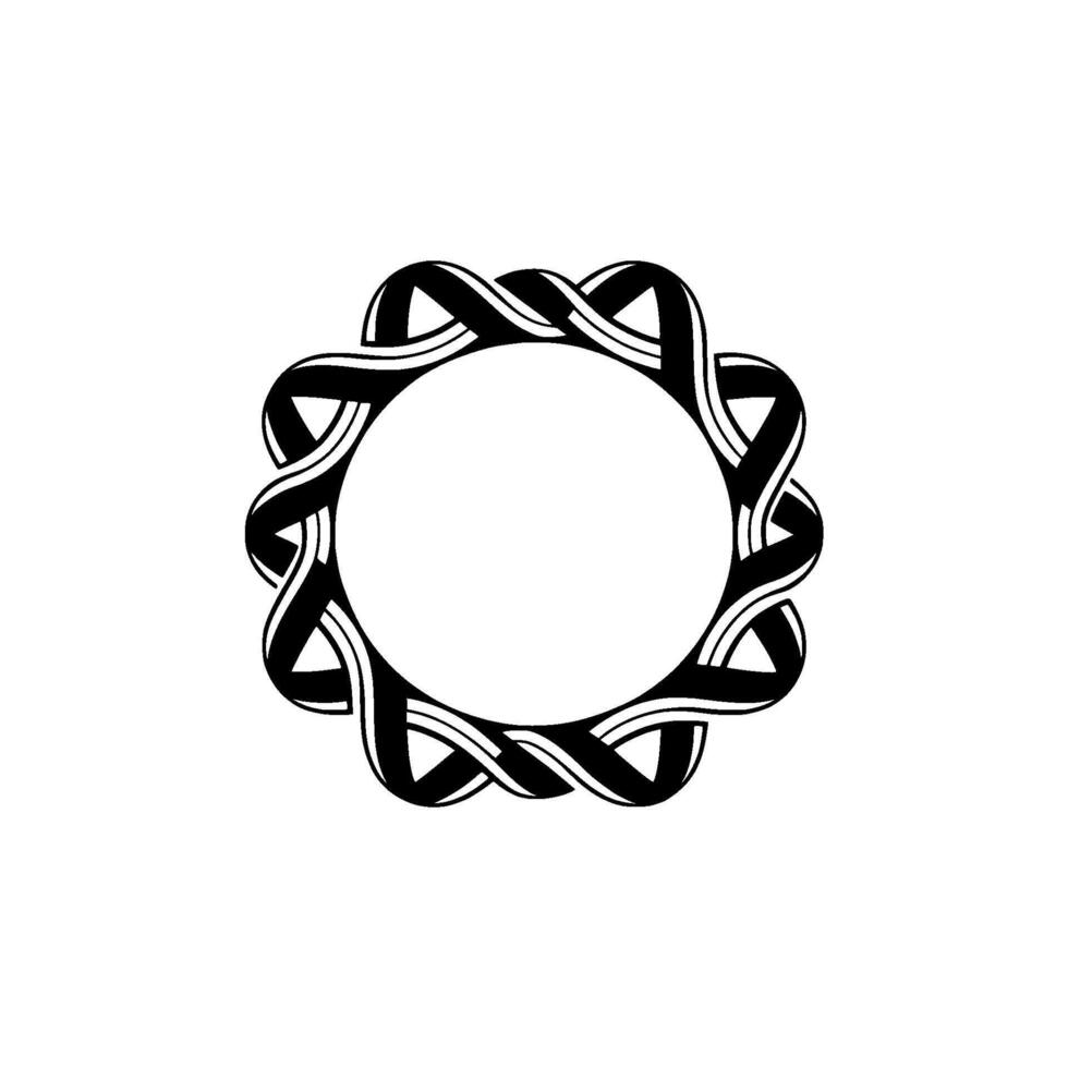 Intricate Celtic Knot Circle, Minimalist vector