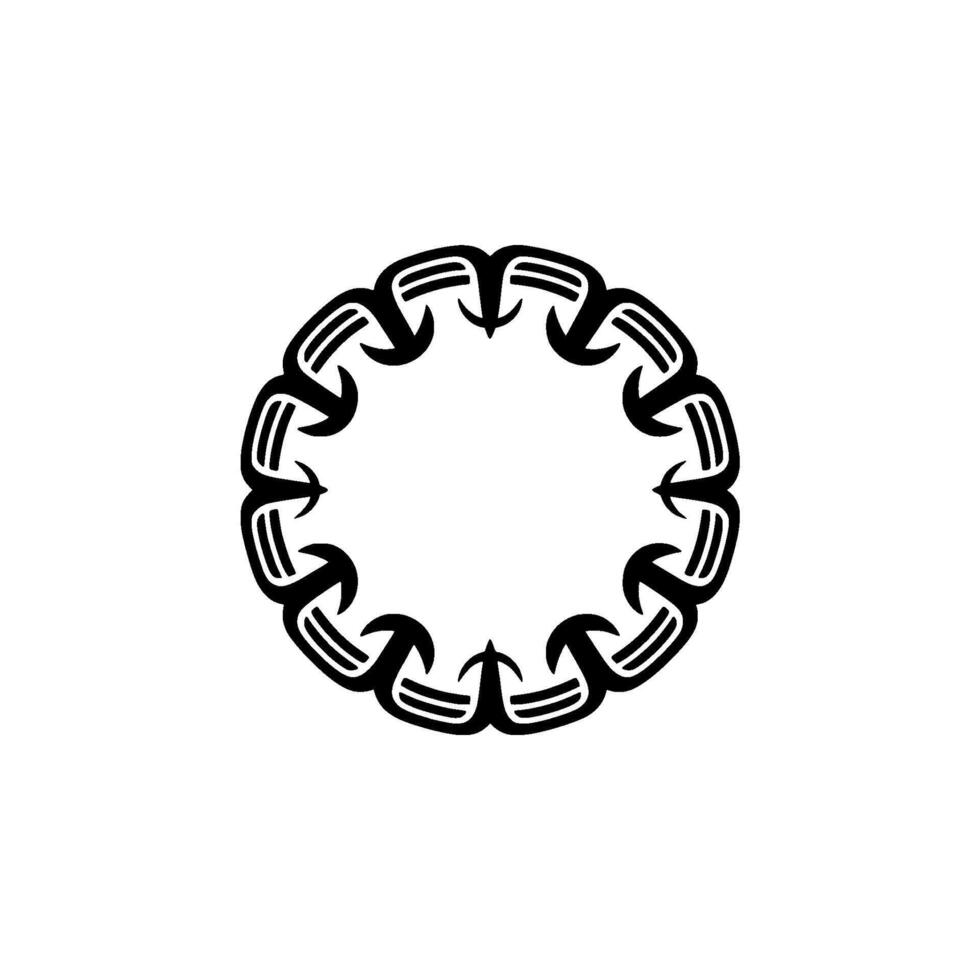 Intricate Tribal Circle, Minimalist, Pattern vector