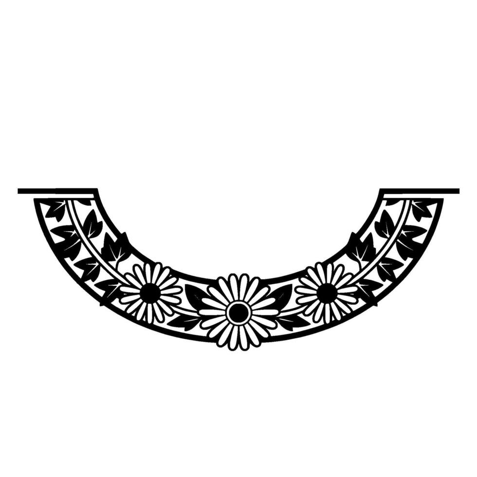 Stylized Floral Arch Vintage Decorative Border vector