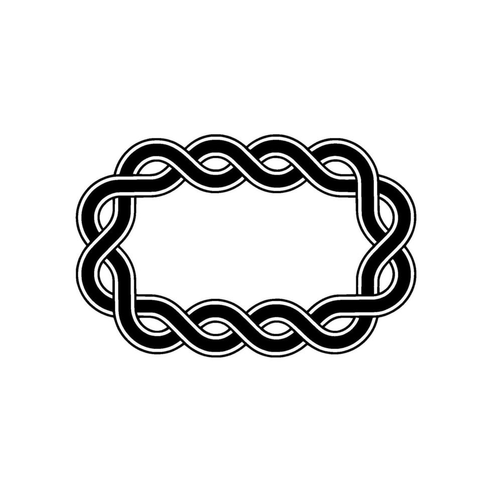 Elegant Woven Border, Minimalist vector