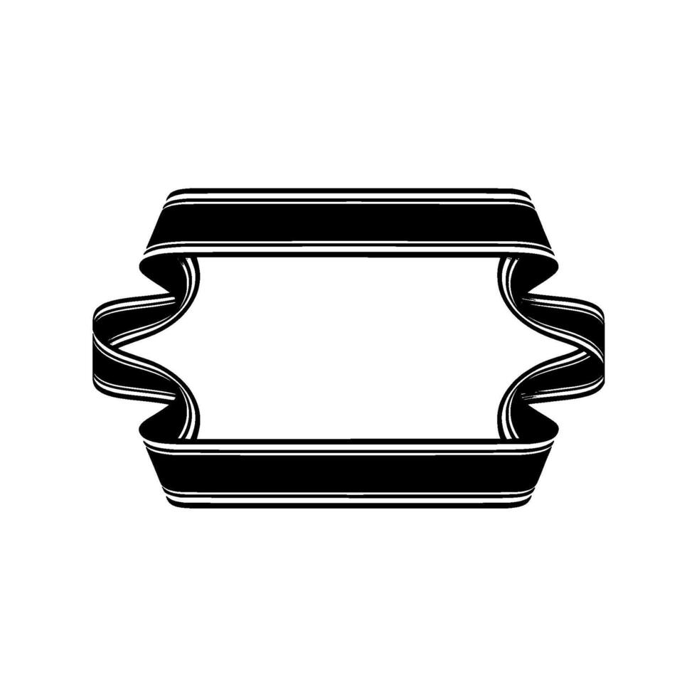 Abstract Ribbon Frame, Minimalist, Modern vector