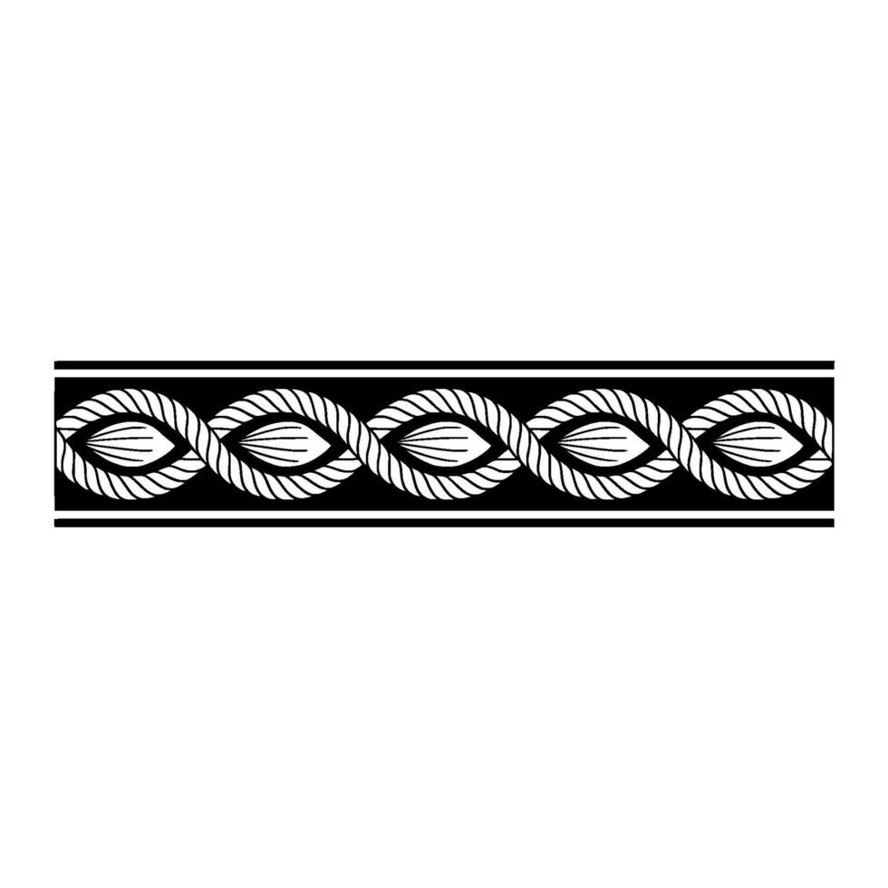 Nautical Rope Border, Minimalist, Vintage Aesthetic vector