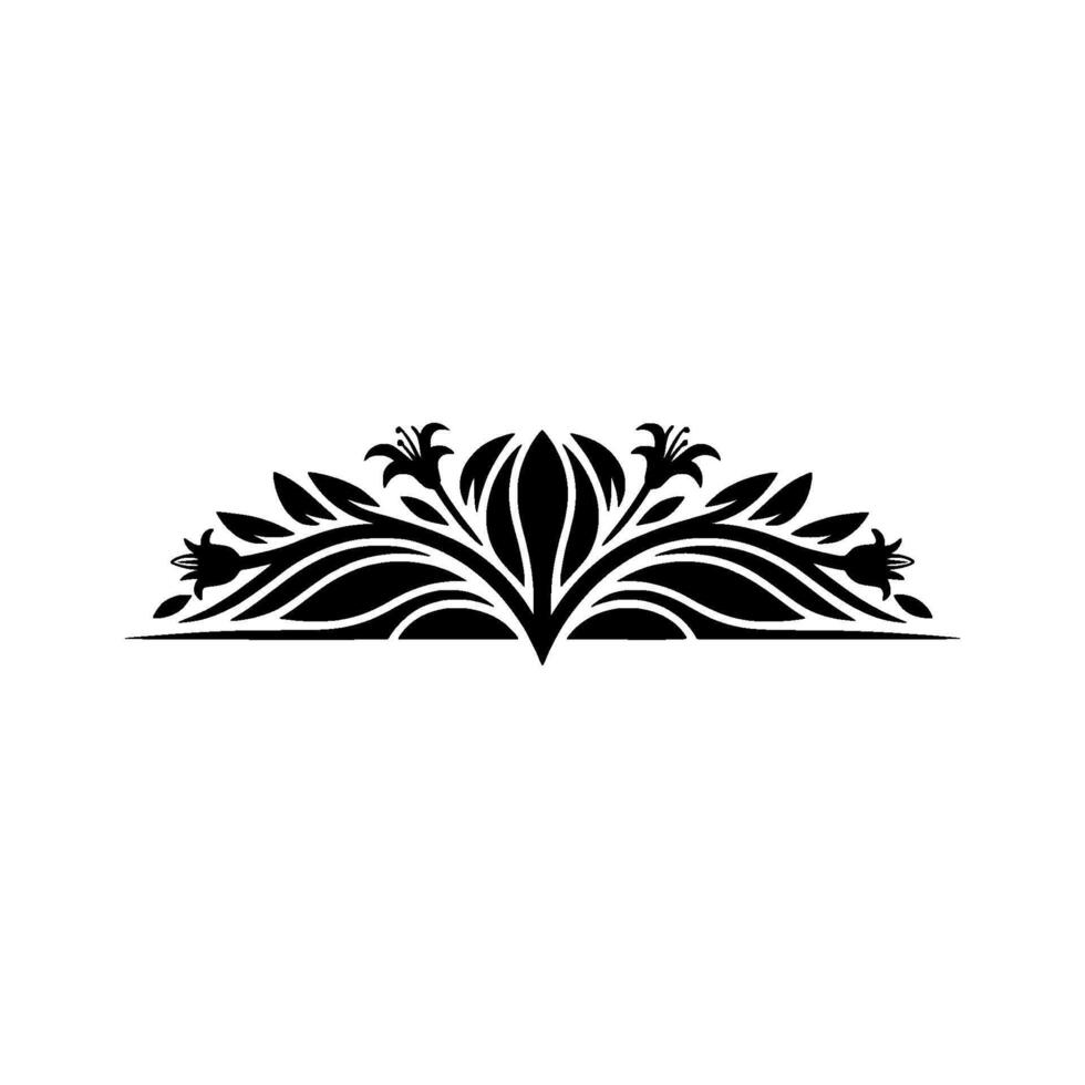Elegant Floral Ornament, Vintage, Minimalist Illustration vector