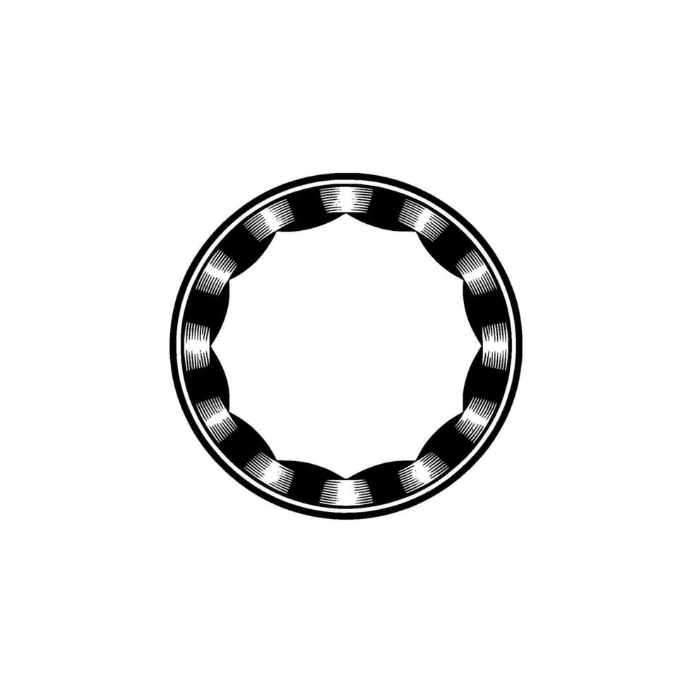 Geometric Radial Emblem, Vintage Style, Minimalist vector