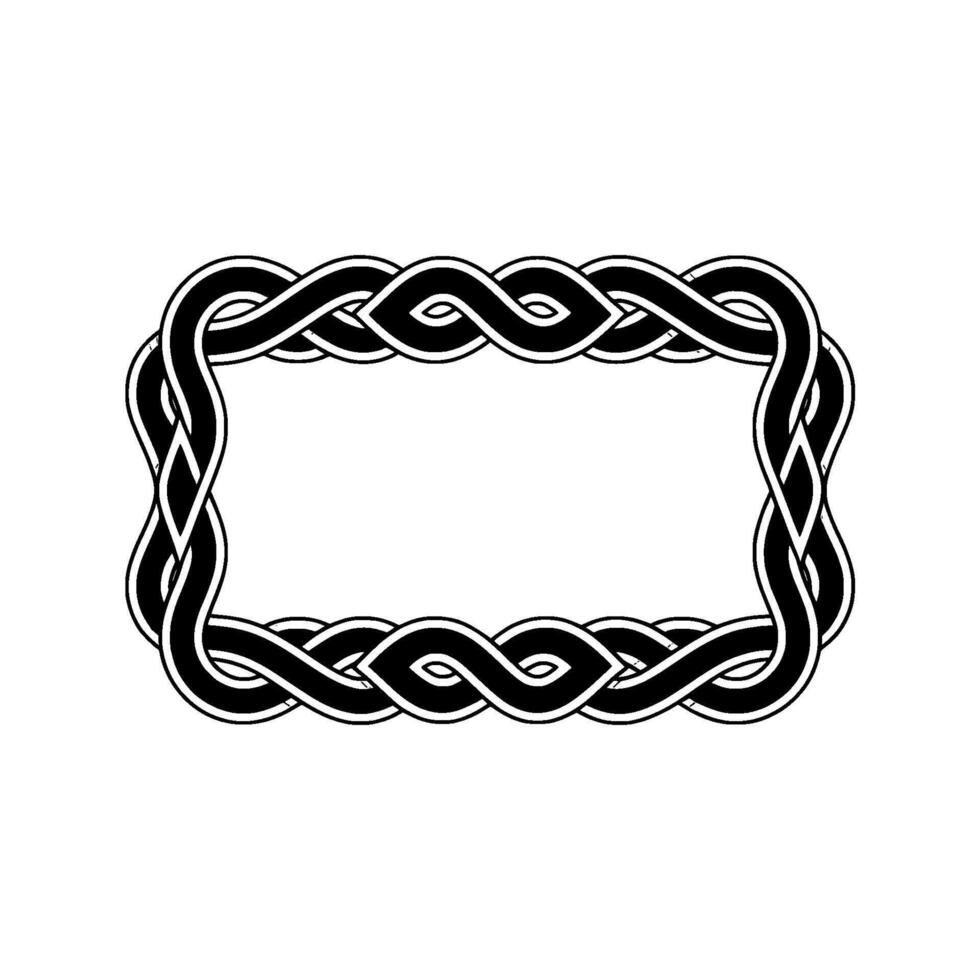 Intricate Celtic Knot Frame, Elegant Border vector