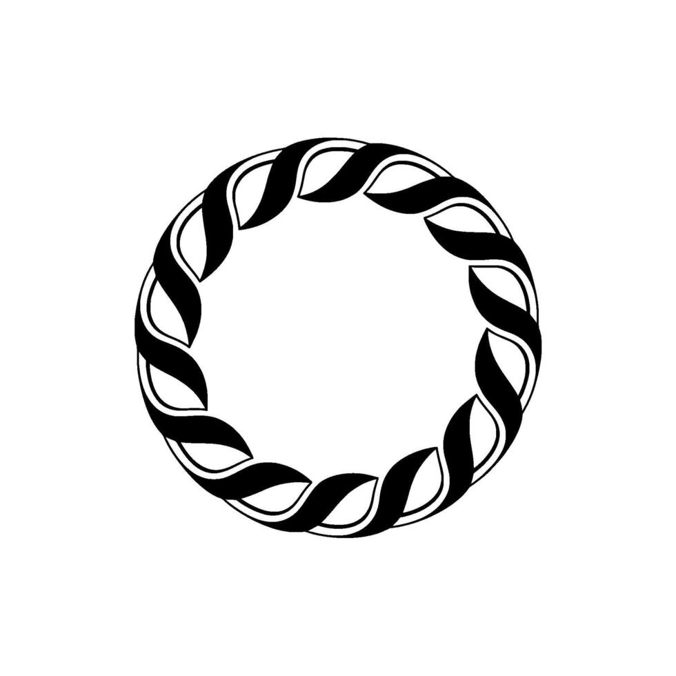 Abstract Spiral Emblem, Minimalist, Circular Motif, Pattern vector