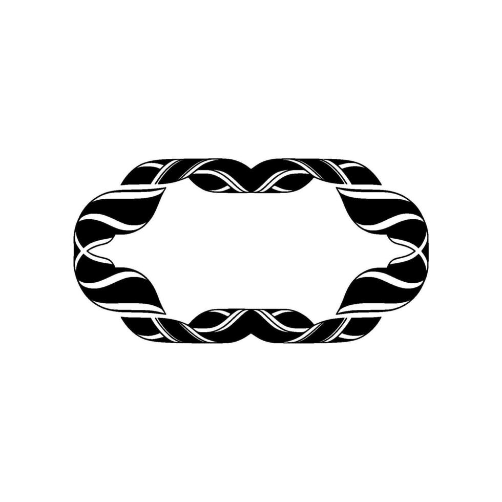 Abstract Swirl Frame, Minimalist, Elegant Border, Geometric vector