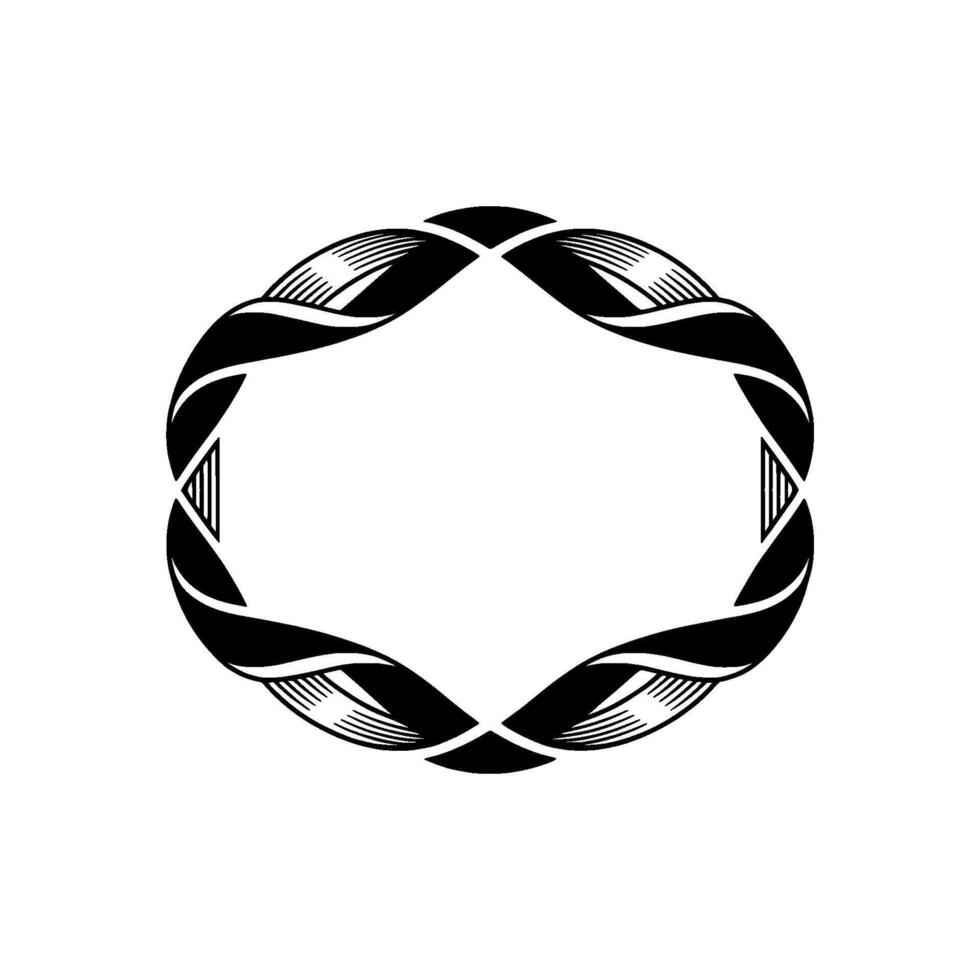 Abstract Circular Emblem, Minimalist, Modern vector