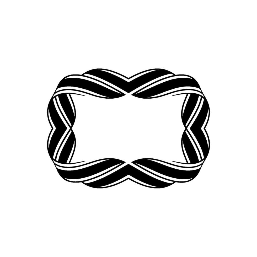 Abstract Ribbon Frame, Minimalist, Elegant Border - Geometric vector