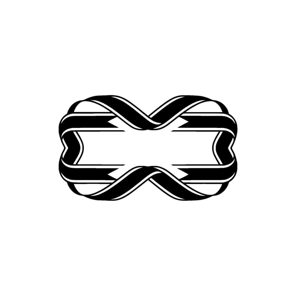 Abstract Ribbon Loop, Minimalist Emblem, Modern vector