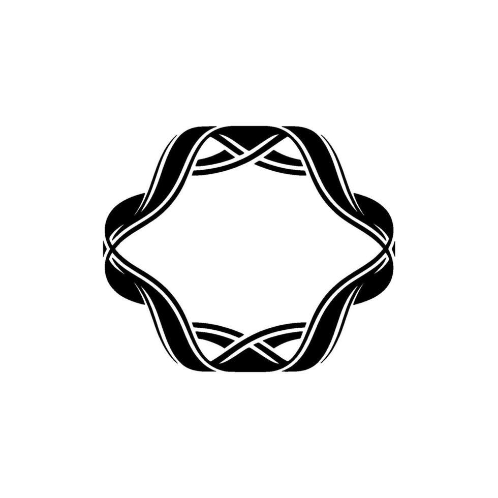 Abstract Ribbon Frame, Minimalist, Elegant Border, Symmetry vector