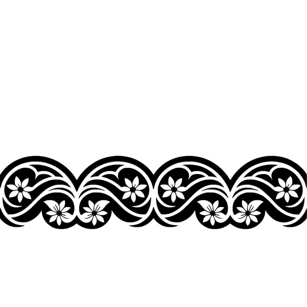 Elegant Floral Border, Vintage, Decorative Element, - Swirls, Stylized vector