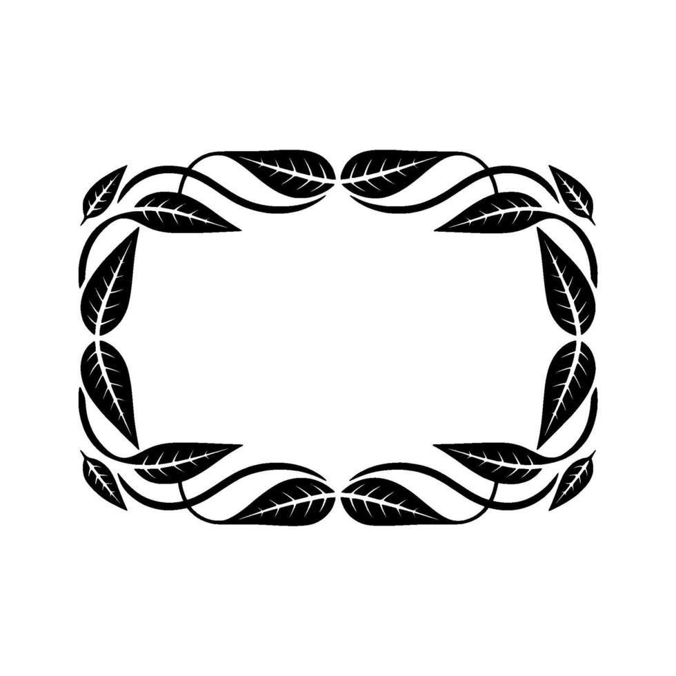 Elegant Botanical Frame, Minimalist - Negative space vector