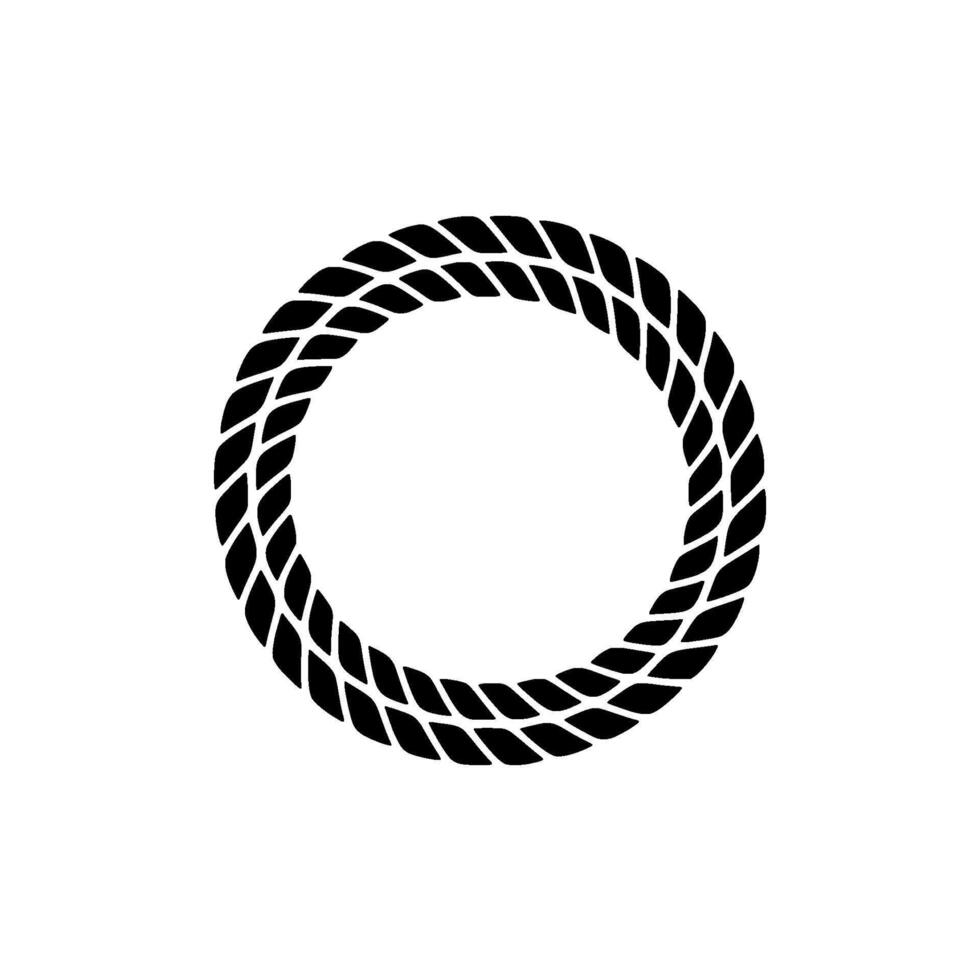 Intertwined Circle, Minimalist Emblem, Circular Motif, Braid vector