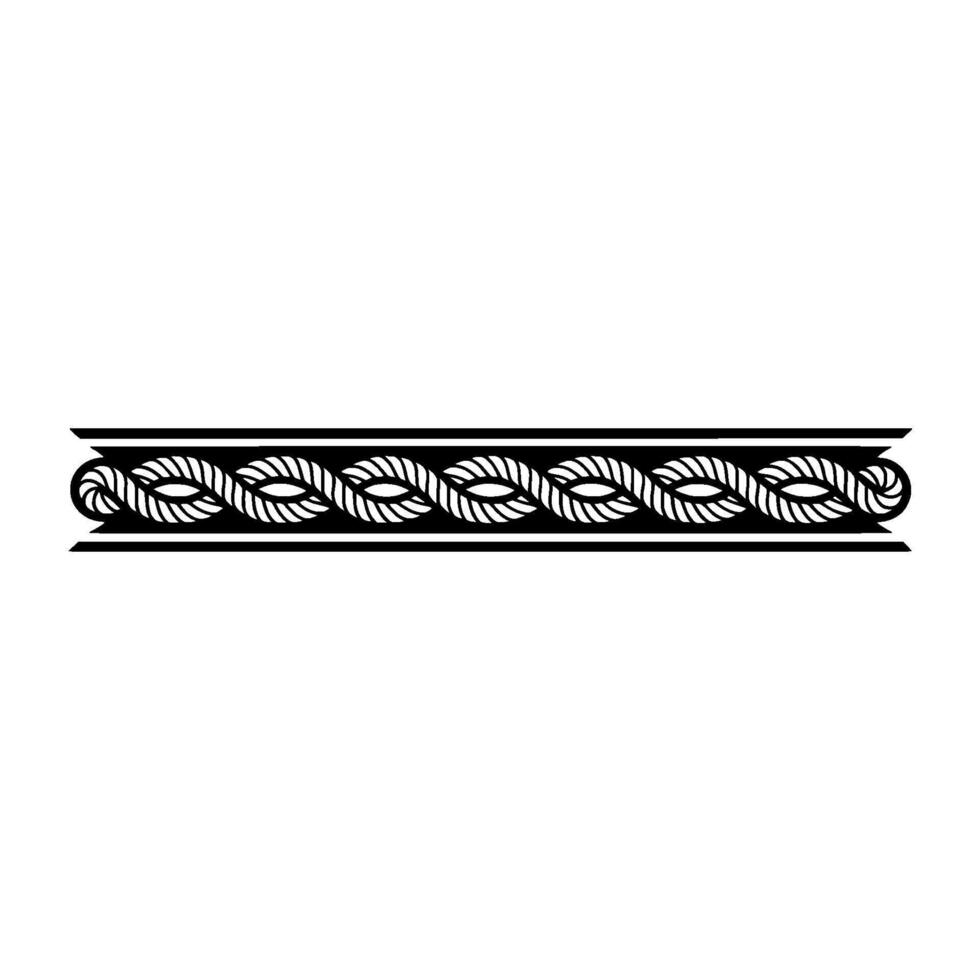 Intricate Rope Border, Vintage Element vector