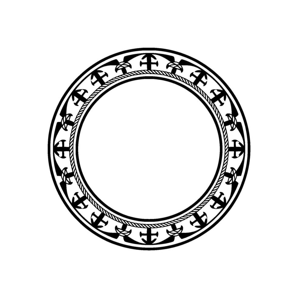 Ancient Circle, Mystical Border, Ornamental vector
