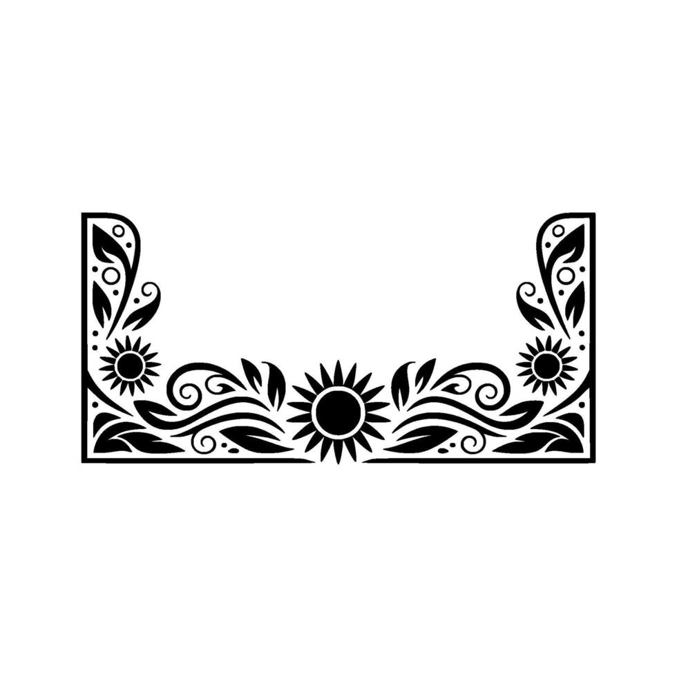 Intricate Floral Border, Vintage, Decorative Element - Swirls vector