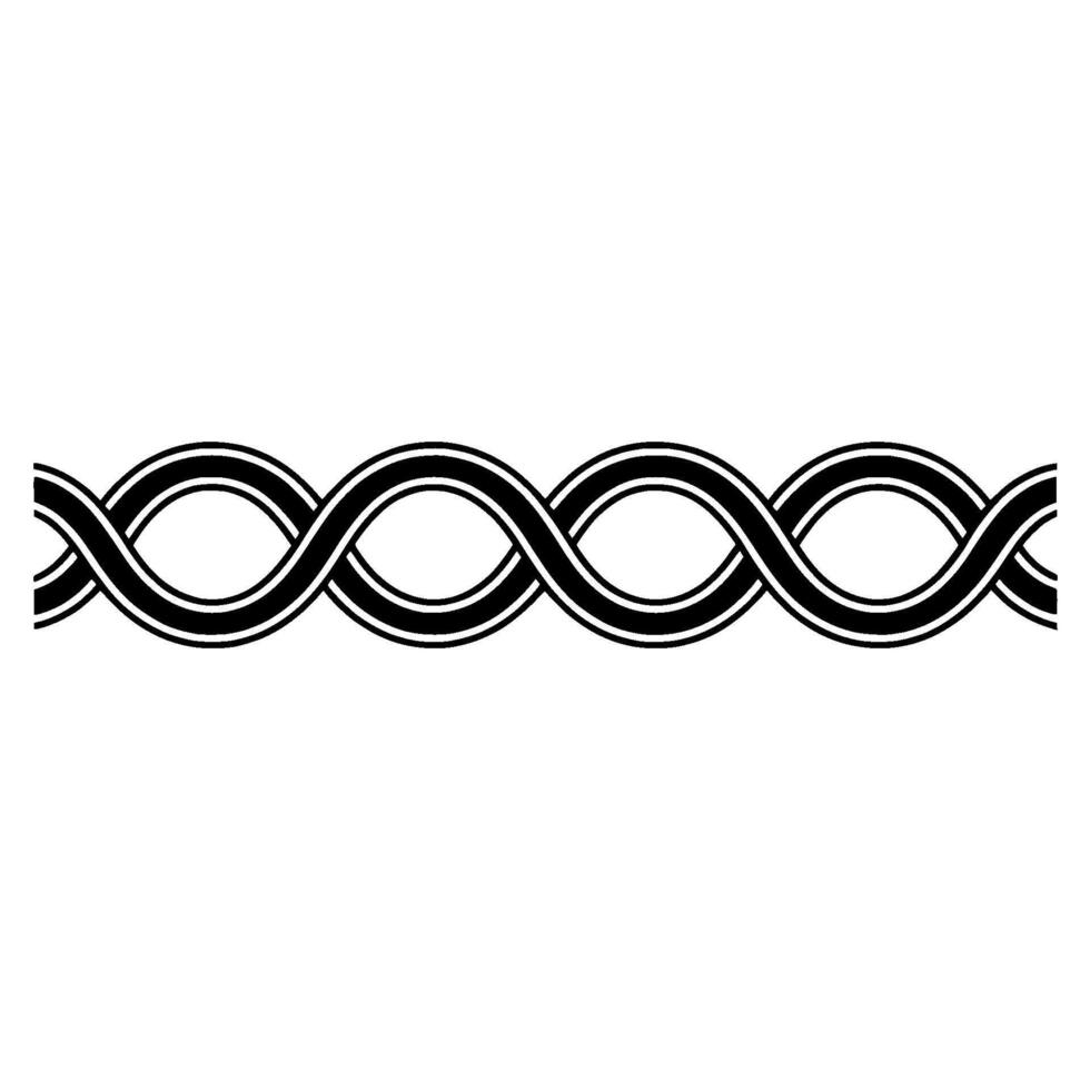 Intertwined Spiral Border, Minimalist vector