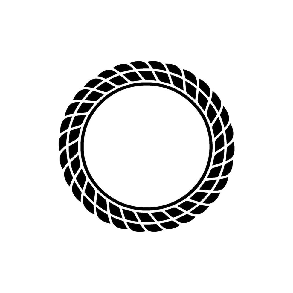 Intricate Woven Circle Emblem, Minimalist vector