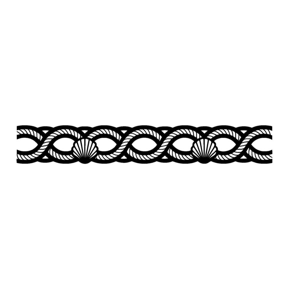 Intricate Rope Border, Art Deco Style, Elegant vector