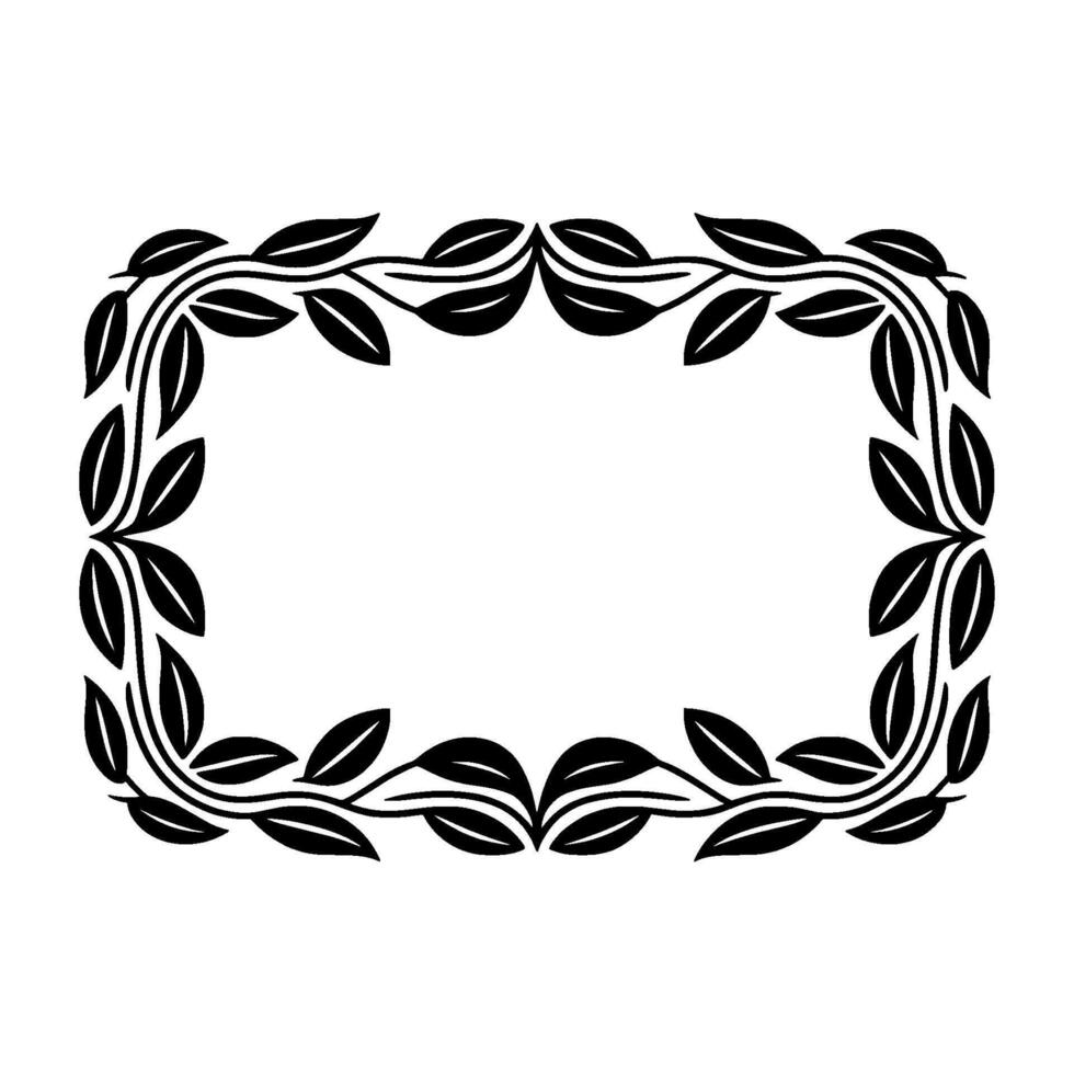 Elegant Botanical Frame, Minimalist, Texture vector