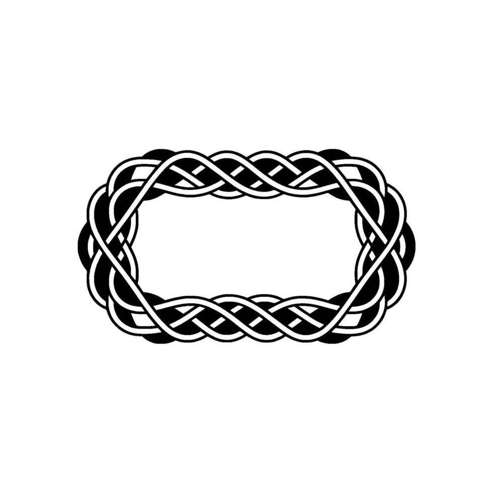 Intricate Woven Frame, Minimalist, Elegant Border vector