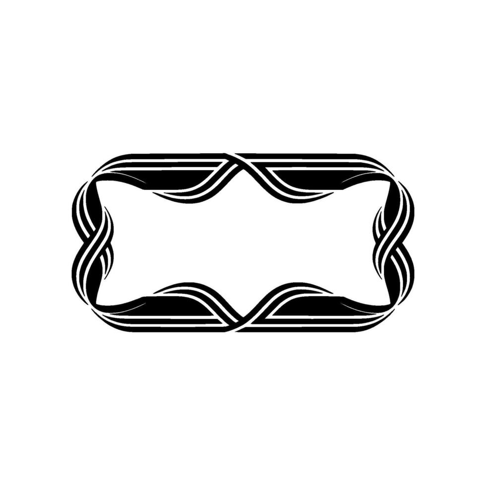 Intricate Woven Frame, Minimalist, Border vector